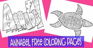 Free Annabel Personalized Coloring Page In 2020 Coloring Pages Free Coloring Pages Name Coloring Pages