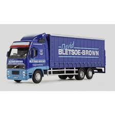 Brown Volvo FH Curtainside Lorry by Oxford Diecast Nigeria