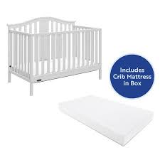 Graco Solano 4 In 1 Convertible Crib White Bonus Graco Premium Foam Mattress Included Walmart Com Baby Cribs Convertible Cribs Baby Cribs