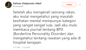 Peratus penyakit mental dan masalah mental di kalangan orang dewasa di. Aku Mula Tidur Dengan Pisau Lelaki Kongsi Kisah Merawat Depression Yang Dialaminya
