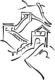 Great Wall Of China Wall Decal Great Wall Of China Chinese Wall Black And White Wall Art