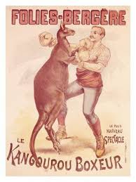 Boxing kangaroo — das boxing kangaroo das boxing kangaroo (boxendes känguru, auch boxing matilda) ist die sportflagge australiens.1 inhaltsverzeichnis … deutsch wikipedia. Folies Bergere Boxing Kangaroo Giclee Print Allposters Com