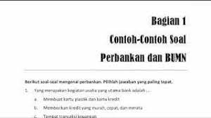 Contoh soal pengetahuan umum perbankan. Contoh Soal Tes Perbankan Dan Bumn Youtube