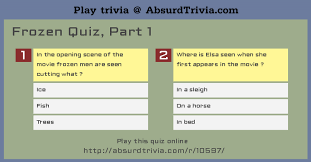 Challenge them to a trivia party! Frozen Quiz Part 1