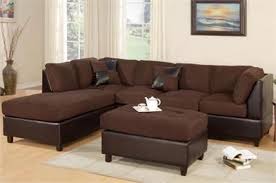 Left Chocolate Sectional Sofa Set W Chaise And Ottoman Com Imagens Conjunto De Sofa