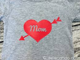 Sew Can Do: Easy Love My Mom Valentine's Day Heat Transfer Shirts