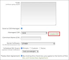 Generate A Certificate Signing Request Csr With Csr Manager Ssl Com