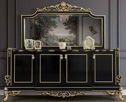 Kendetegnene ved rokoko stilen er elegante, orientalsk influeret møbler, som fremstår meget skønne. Casa Padrino Luxus Barock Mobel Set Schwarz Gold 1 Sideboard Mit 4 Turen 1 Spiegel Edle Barock Mobel Edel Prunkvoll Kaufen Bei Demotex Gmbh
