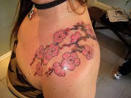 Cherry Blossoms Tattoo Cherry Blossom Tattoo Cherry Blossom Tattoo Shoulder Cherry Tattoos