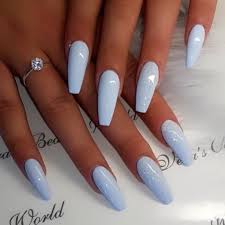 Keep the nails simple and beautiful. Rev Up Your Wardrobe With This Skinny Jeans And Blazer Pieces For Summer Best Acrylic Nails Nails Now Blue Acrylic Nails