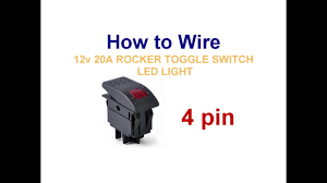 As there are four t. How To Wire 4 Pin 12v Rocker Toggle Switch Led Light Youtube