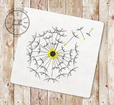 Dandelion Machine Embroidery Design Wildflowers Embroidery Etsy Machine Embroidery Designs Machine Embroidery Embroidery Designs