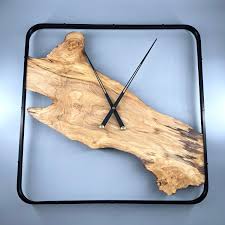 Chestnut Live Edge Wall Clock 60cm