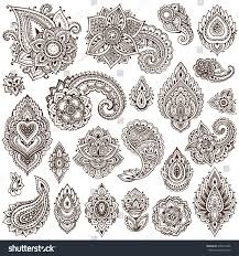 Big Vector Set Of Henna Floral Elements Based On Traditional Asian Ornaments Paisley Mehndi Tattoo Doodles C Paisley Tattoo Mehndi Tattoo Henna Tattoo Designs