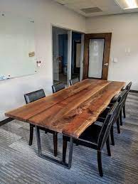 Live Edge Walnut Dining Table Stumptown Reclaimed Custom Tables Portland Or Custom Wood Dining Table Live Edge Walnut Dining Table Dining Table Rustic