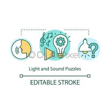 Here the numerical digits are supplanted with characters, and the point of the riddle is to decide the estimations of the. Light And Sound Puzzles Concept Icon Interactive Game Idea Thin Stock Vector Crushpixel