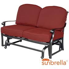 Check spelling or type a new query. Villa Flora Cast Aluminum Patio Loveseat Glider W Sunbrella Canvas Henna Cushions By Lakeview Outdoor Designs Walmart Com Walmart Com