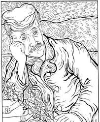 Van gogh starry night coloring page. Kids N Fun Com 30 Coloring Pages Of Vincent Van Gogh Van Gogh Coloring Van Gogh Vincent Van Gogh