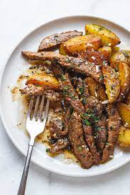 The steak bites themselves are so simple to prepare. Garlic Butter Steak And Potatoes Skillet Best Steak Recipe Eatwell101