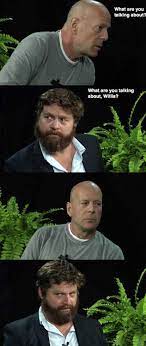 Zach galifasjfhalsla, will ferrell, brie larson, peter dinklage, benedict cumberbatch, tiffany haddish, keanu reaves, jon hamm, matthew mcconnaughey, paul rudd, david letterman, john cho, chance the rapper, adam scott. The Best Of Between Two Ferns Funny Pictures Funny Laugh