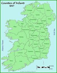 Irish Potato Famine Map Of Ireland S Counties In 1847 Ireland Counties Of Ireland Londonderry