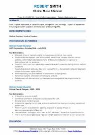 Clinical Nurse Educator Resume Samples Qwikresume