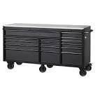 Heavy-Duty 72 inch W x 24 inch D 15-Drawer Mobile Workbench with Stainless Steel Top    H72MWC15DL Husky