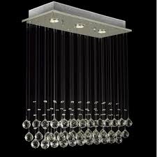 Glighone Led Deckenleuchte Kristall Hangend Kronleuchter Modern Pendelleuchte Rain Drop Beleuchtung Mit 3 Le Kronleuchter Modern Kronleuchter Beleuchtung Decke