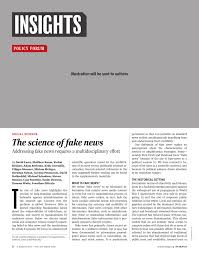 Pdf The Science Of Fake News