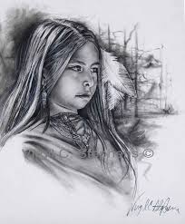Growing Up Original Pencil Drawing By Virgil C Stephens Native American Drawing Native American Women Art Native American Artwork