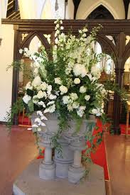The Epic Floral Tale Of Sam Lily S Breathtakingly Beautiful Wedding At St John The Divine The Grand Hotel Church Flowers Church Wedding Flowers Wedding Flowers