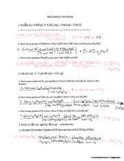 Nsc 130 Stoichiometry Worksheet Answers Stoichiometry Worksheet 1 Nazslo3 5 8 Hf Aq Hzsif6 Aq 2 Naf Aq 3 Hzo I I B How Many Grams Of Naf Form When Course Hero