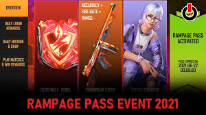 In this garena free fire rewards page you can redeem free fire free fire reward codes for indonesia region (ff redeem kodes). Free Fire New Event Rampage Pass Date Rewards How To Participate