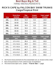 Cargo Swim Trunks By Falcon Bay 5xl 441a Black Tropical Print