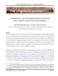 Refers to the obligation of one person to. Pdf Language Policies Impact On Language Maintenance And Teaching Focus On Malaysia Singapore Brunei And The Philippines 1