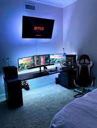 84 Game Room Decor Ideas To Transform Your Spare Bedroom Or Home Office Gameroom Roomdecor Computer Gaming Room Gaming Computer Room Video Game Room Design