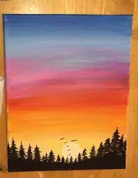 Easy acrylic painting simple mama bird sunset the art sherpa. Sunset Painting Learn To Paint An Easy Sunset With Acrylics Sunset Canvas Painting Sunset Painting Simple Canvas Paintings