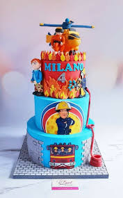 Pin By Moni F On Brandweerman Sam Fireman Sam Birthday Cake Fireman Sam Cake Baby Birthday Cakes