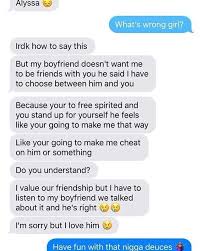 Look At This Stupidity Its More Common Than You Think Especially With Male Female Friends I Had One Who M Boyfriend Ignoring Female Friends My Text Messages