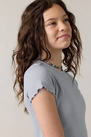 Francesca's Hello Franki Everly Lettuce Edge T-Shirt for girls