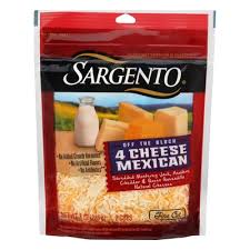 1 cup, shredded of cheese,cheddar equals: Sargento Sargento Off The Block Shredded Cheese 4 Cheese Mexican Fine Cut 8 Oz Shop Weis Markets