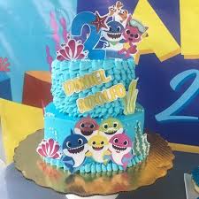 Bizcocho De Baby Shark Para Niño Pastel Para Celebracion De Baby Shark Fiesta De Cumpleanos Para Ninos Dulces Para Cumpleanos Torta Para Fiesta