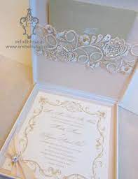 Blush And Champagne Boxed Wedding Invitation With Lace Xo Embellishments Luxuryinvitations Vi Luxury Wedding Invitations Lace Wedding Invitations Invitations