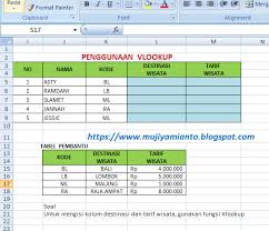 Contoh materi fungsi vlookup dan hlookup di microsoft excel. Latihan Soal Excel Penggunaan Fungsi Hlookup Dan Vlookup Disertai Dengan Soal Latihan