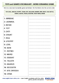 A lot of individuals admittedly had a hard t. Toys Vocabulary In English With Games Pictures And Quizzes Online