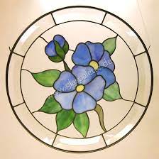 Kostenlose Tiffany Vorlage Blumen Im Facettrahmen Buntglasfenster Glas Handwerk Glasmalerei Kunst