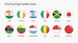 The flag of italy (bandiera d'italia, often referred to in italian as il tricolore) is a tricolour featuring three equally sized vertical pales of green, white and red, with the green at the hoist side. Circle Icon Powerpoint Flags Slidemodel