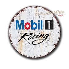 Auf dieser seite finden sie ein kostenloses muster für einen garagen kaufvertrag zum download. Mobile 1 Racing Vintage Garage Workshop 12 Round Circular Metal Tin Sign Ebay