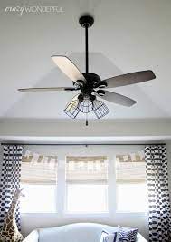 Diy Cage Light Ceiling Fan Ceiling Fan Light Cover Ceiling Fan Makeover Living Room Ceiling Fan