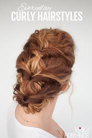 This updo is so beautiful and can be dressed up or down. Easy Everyday Curly Hairstyle Tutorial The Curly Twist